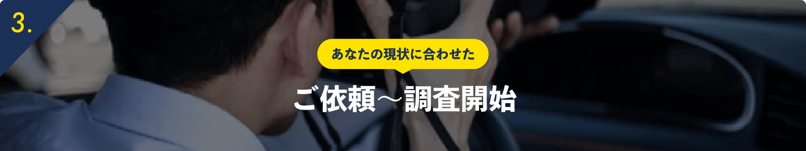 あなたの現状に合わせたご依頼〜調査開始